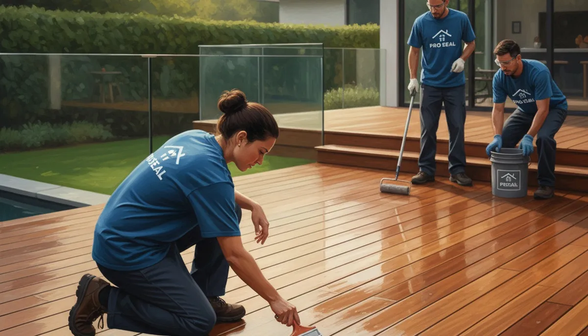 Deck sealing service in Harrisburg, PA for durable wood protection against weather and UV damage