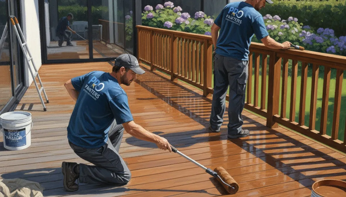 Deck staining service in Harrisburg, PA by Harrisburg Paint Pros for durable wood protection